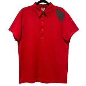 J. Lindeberg Red Short Sleeve Golf Polo Shirt Men’s Sz L